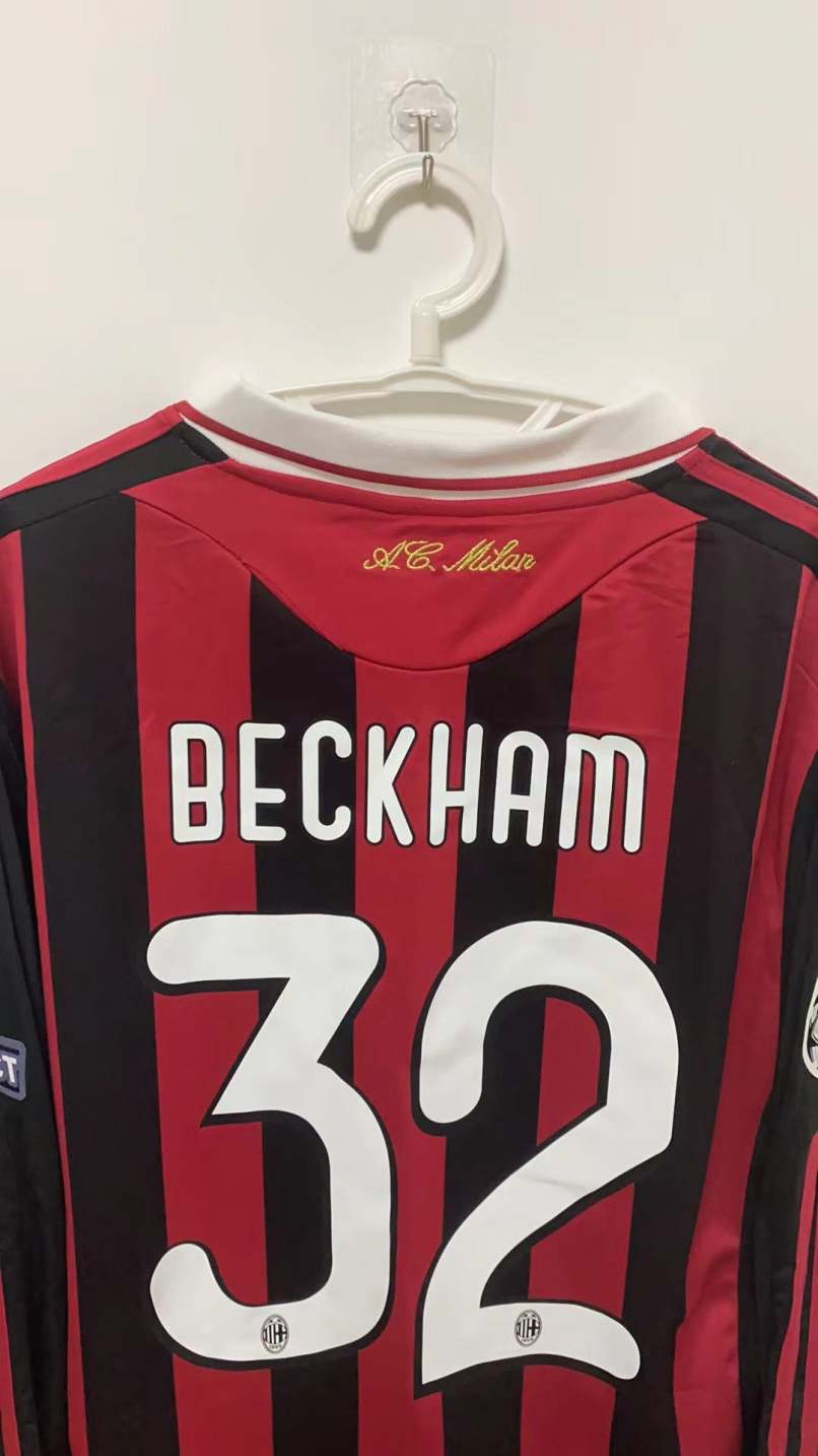 David Beckham AC Milan 09/10 Home Original Retro Jersey