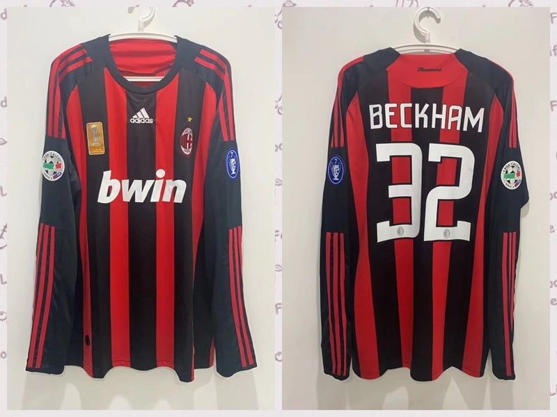 David Beckham AC Milan 08/09 Home Original Retro Jersey