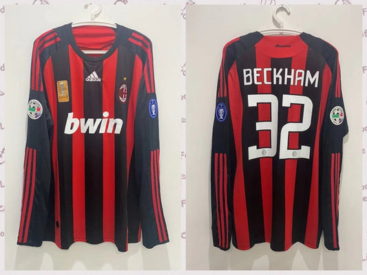 David Beckham AC Milan 08/09 Home Original Retro Jersey