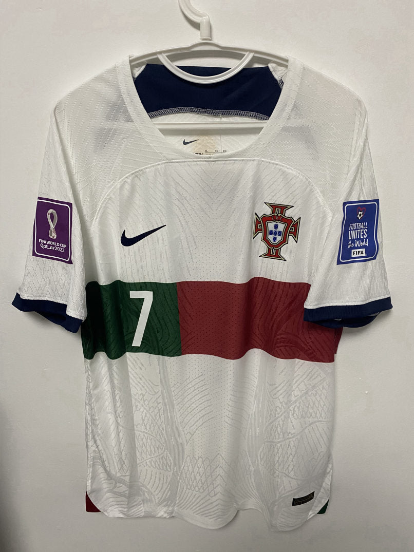 Cristiano Ronaldo CR7 Portugal National Team 2022 World Cup Away Original Retro Jersey