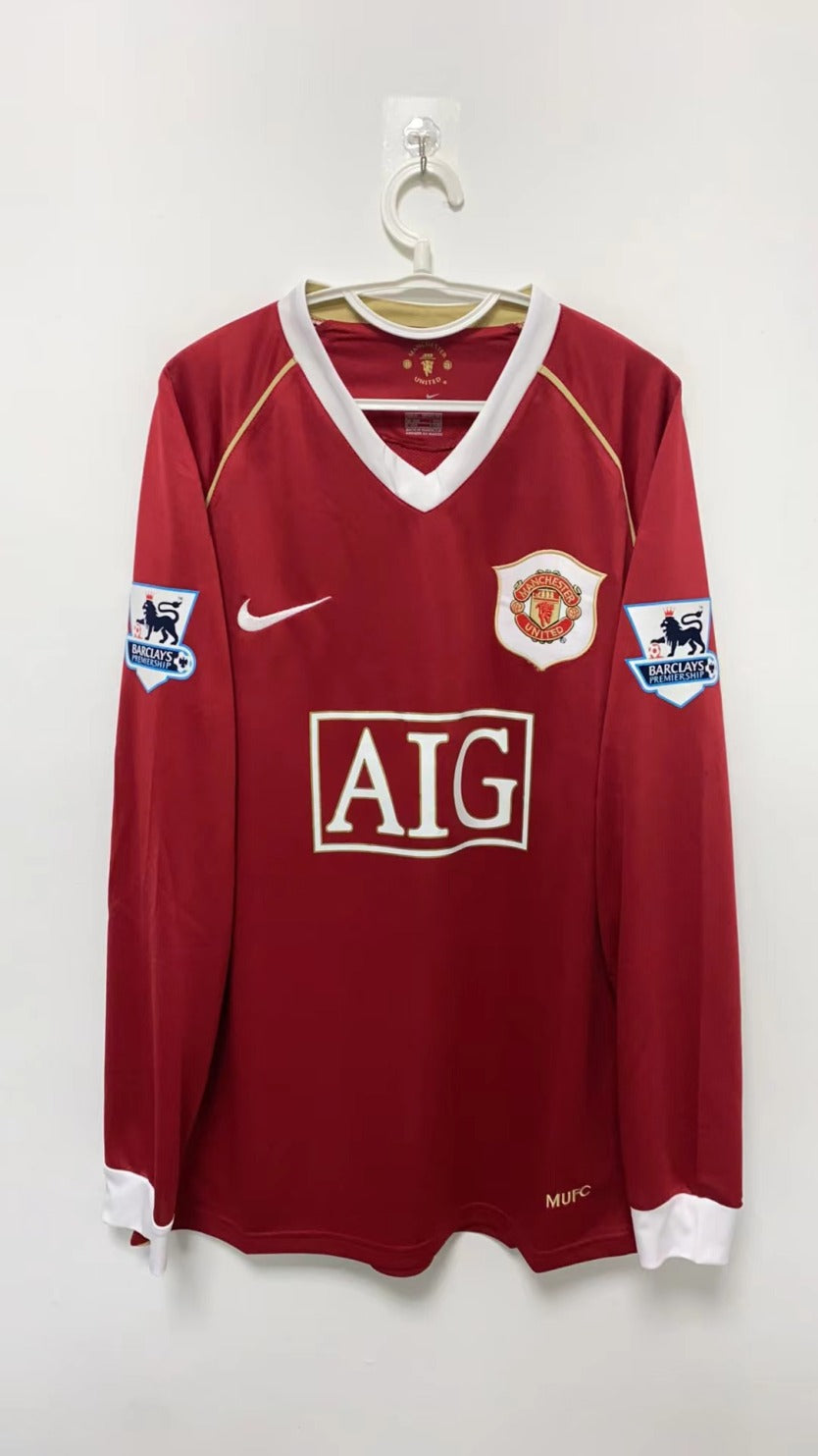 Cristiano Ronaldo CR7 Manchester United 06/07 Home Long sleeve Retro Jersey