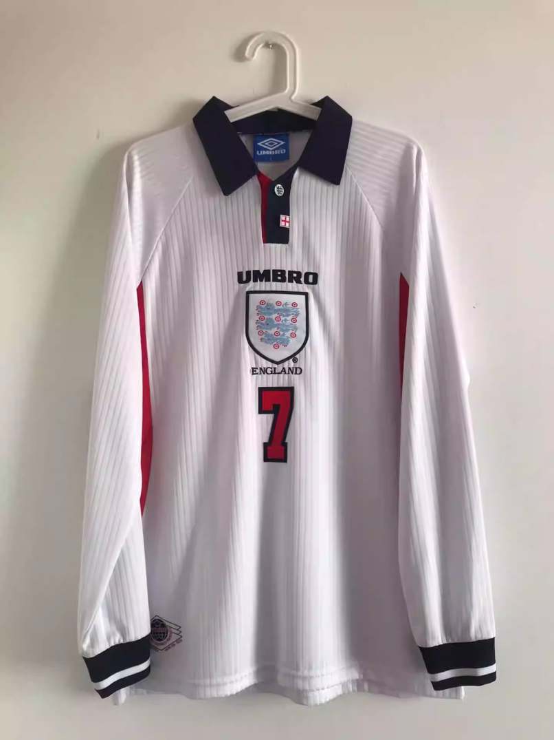 David Beckham England National Team 1998 Home Original Retro Jersey
