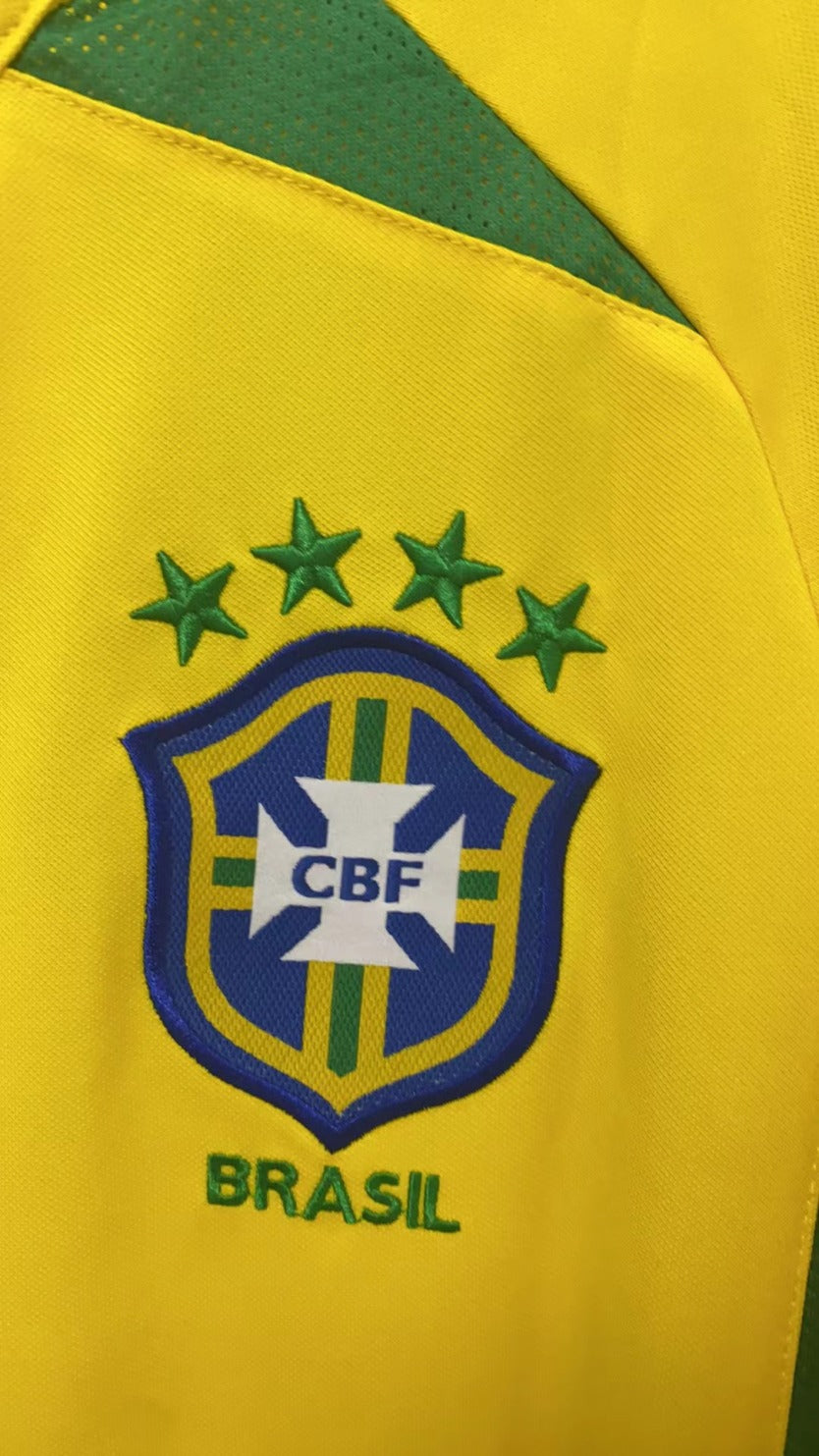 Ronaldinho Brazilian National Team 2002 Home Original Retro Jersey