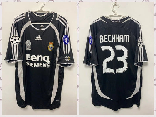 David Beckham Real Madrid 06/07 Third away Original Retro Jersey