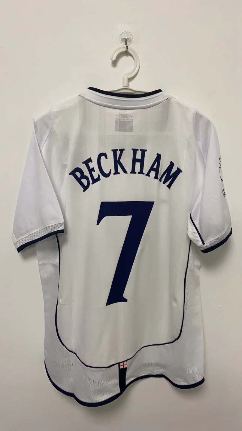 David Beckham England National Team2002 Home Original Retro Jersey