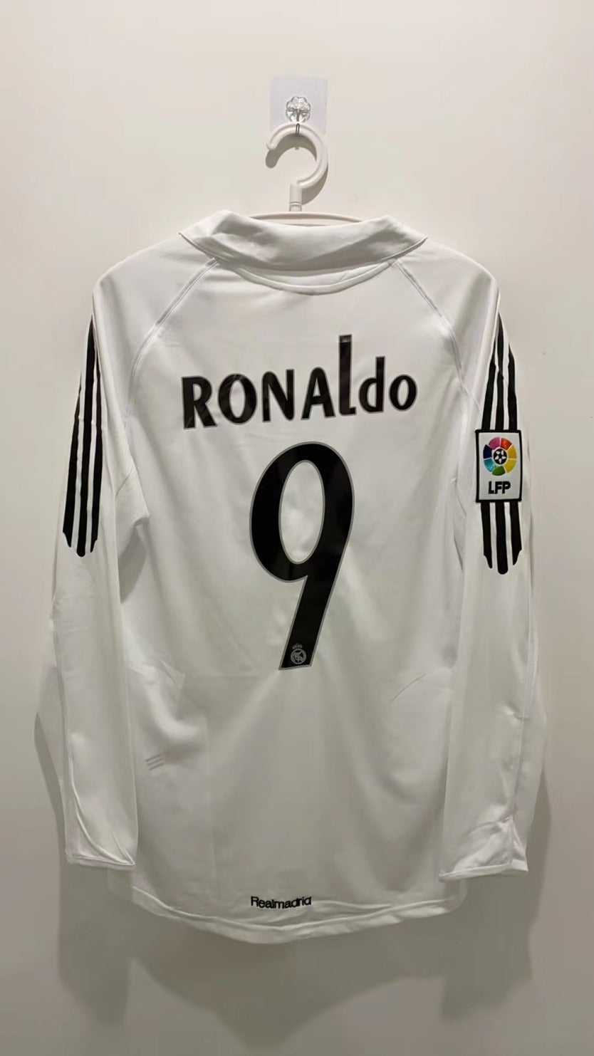 Ronaldo Real Madrid 2005/06 Home Retro long sleeve Jersey