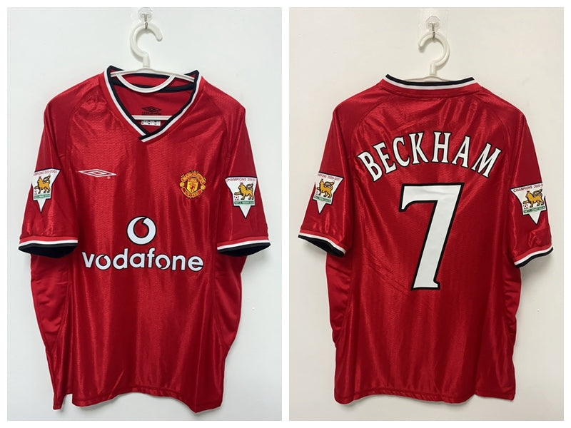 David Beckham Manchester United 01/02 Home Original Retro Jersey
