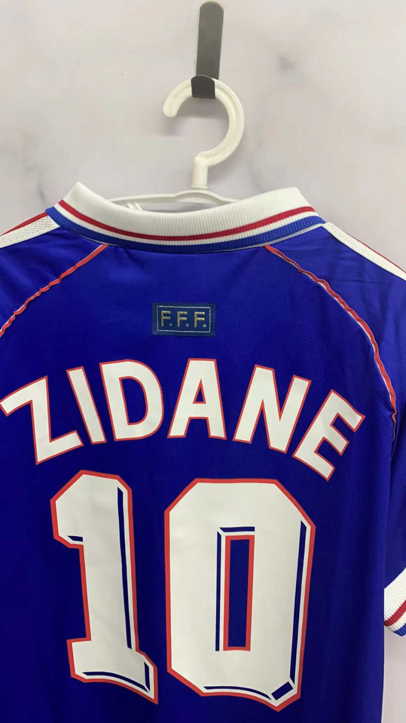 Zidane France National Team 1998 Home Original Retro Jersey