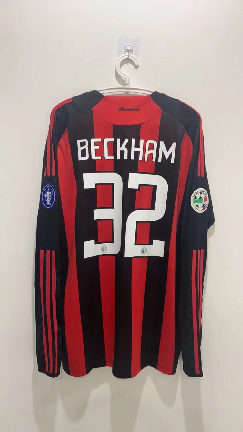 David Beckham AC Milan 08/09 Home Original Retro Jersey