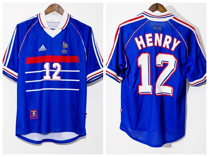 Thierry Henry France National Team 1998 Home Original Retro Jersey