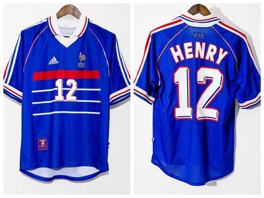 Thierry Henry France National Team 1998 Home Original Retro Jersey
