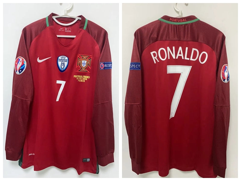 Cristiano Ronaldo CR7 Portugal National Team 2016 Home Original Retro Jersey