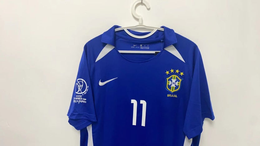 Ronaldinho Brazilian National Team 2002 away game Original Retro Jersey