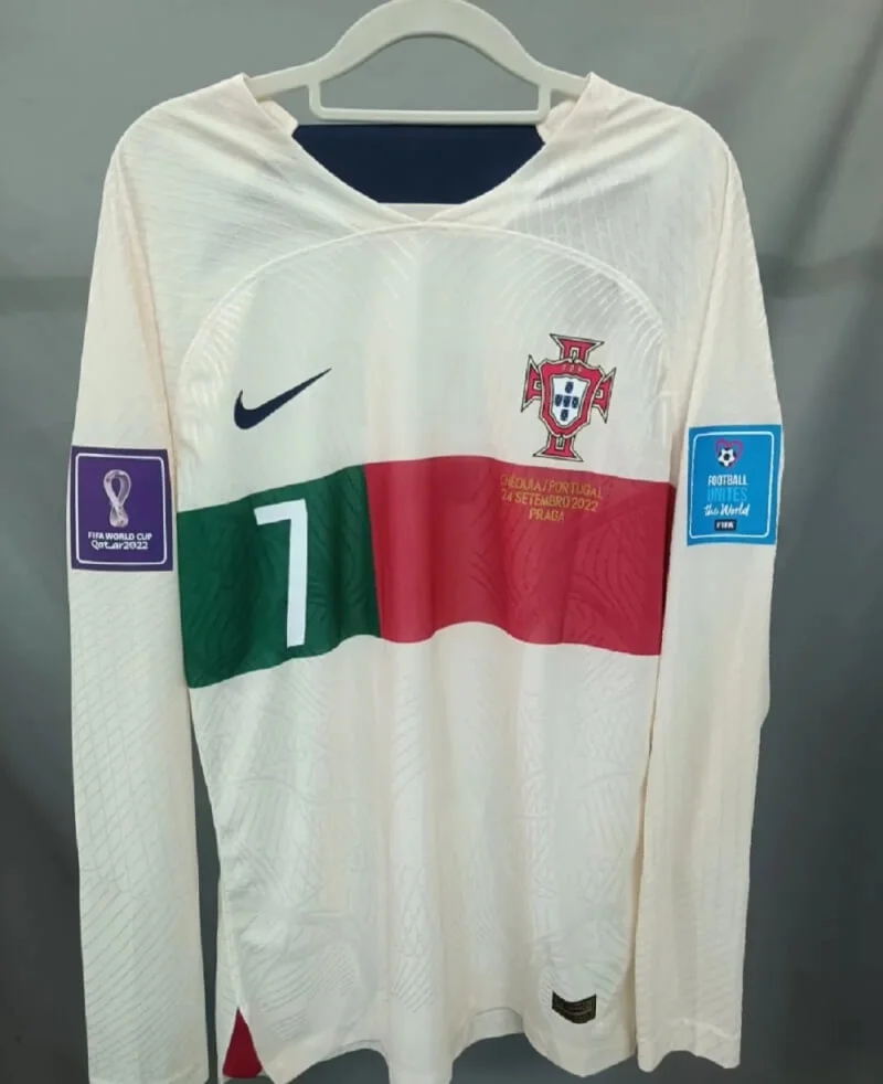 Cristiano Ronaldo CR7 Portugal National Team 2022 World Cup Away Original Retro Jersey