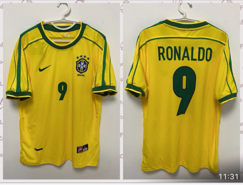 Ronaldo Brazilian National Team 1998 Home Original Retro Jersey