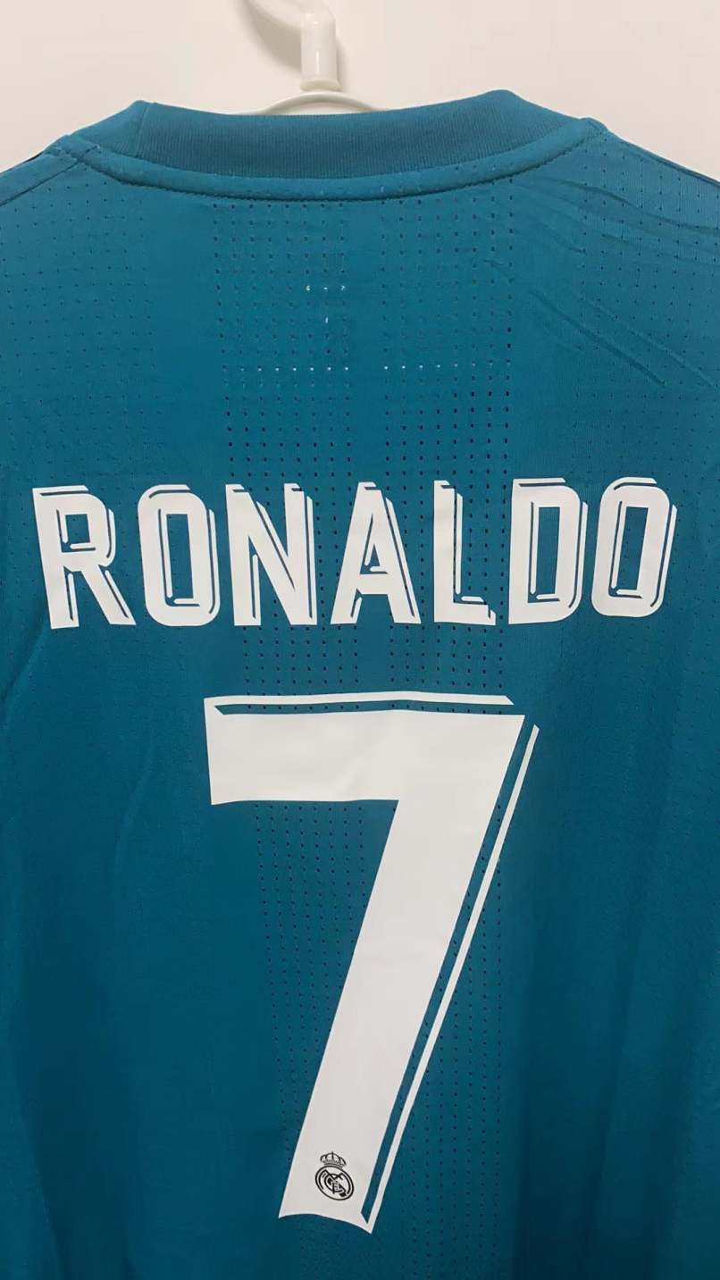 Cristiano Ronaldo CR7 Real Madrid 16/17 Away Original Retro Jersey Green