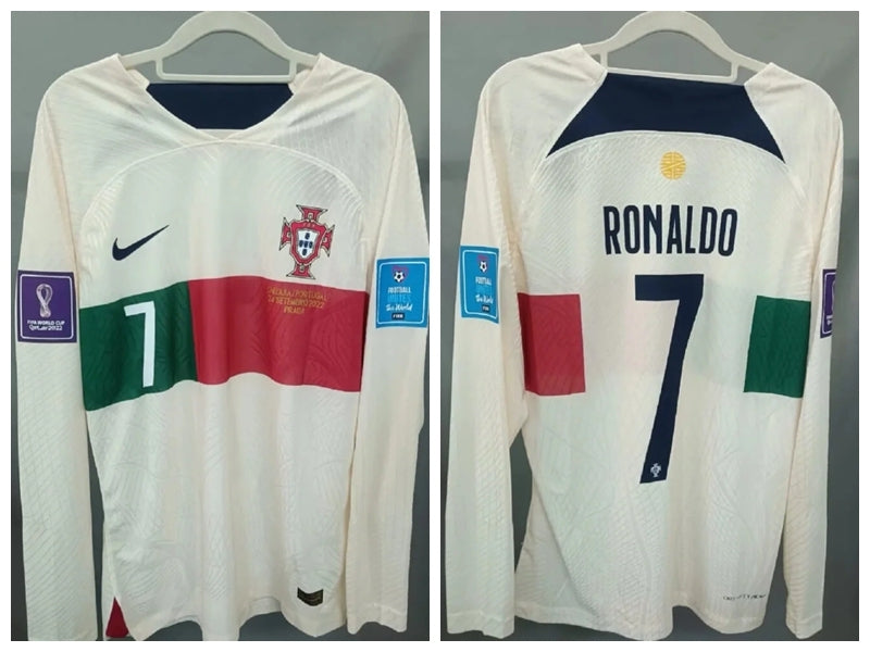 Cristiano Ronaldo CR7 Portugal National Team 2022 World Cup Away Original Retro Jersey