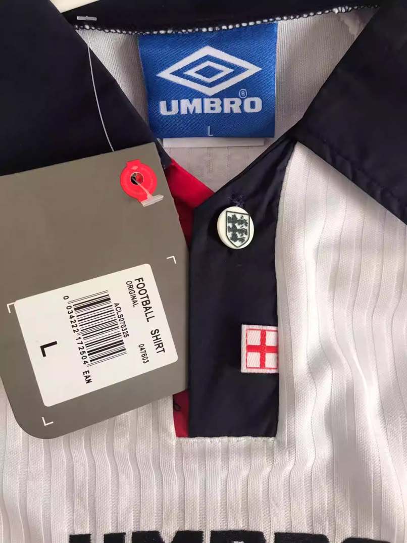 David Beckham England National Team 1998 Home Original Retro Jersey