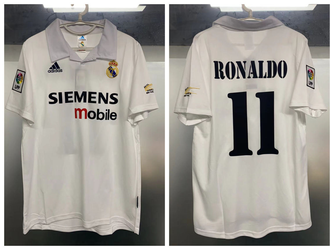 Ronaldo Real Madrid 02/03 Home Original Retroshort Sleeve Jersey