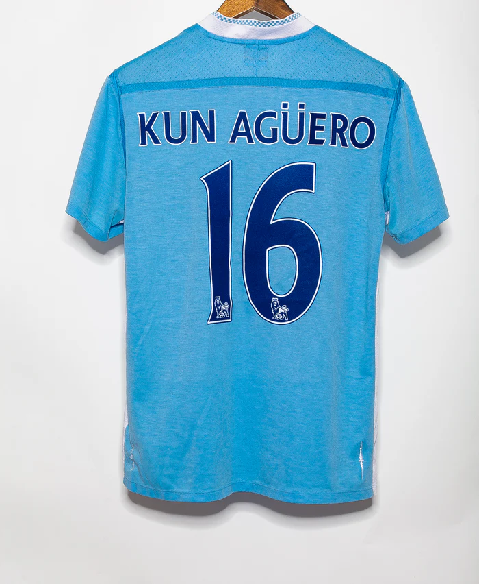 Kun Aguero Manchester City 2011/12 Home Original Retro Jersey