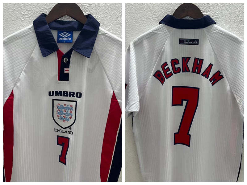 David Beckham England National Team 1998 Home Original Retro Jersey