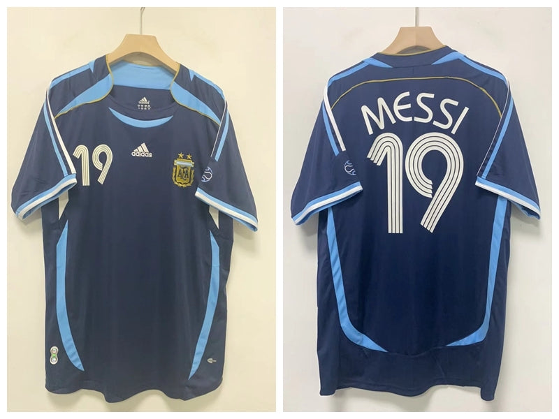 Messi Argentina National Team 2006 World Cup Away Original Retro Jersey