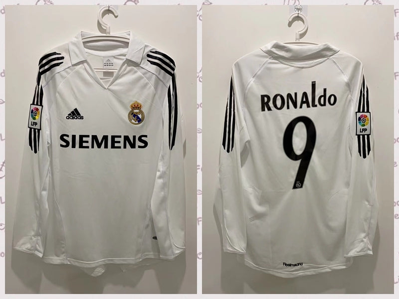 Ronaldo Real Madrid 2005/06 Home Retro long sleeve Jersey