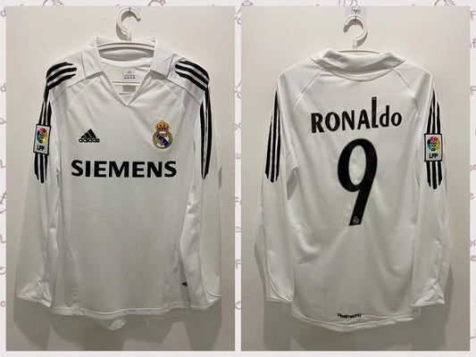 Ronaldo Real Madrid 2005/06 Home Retro long sleeve Jersey