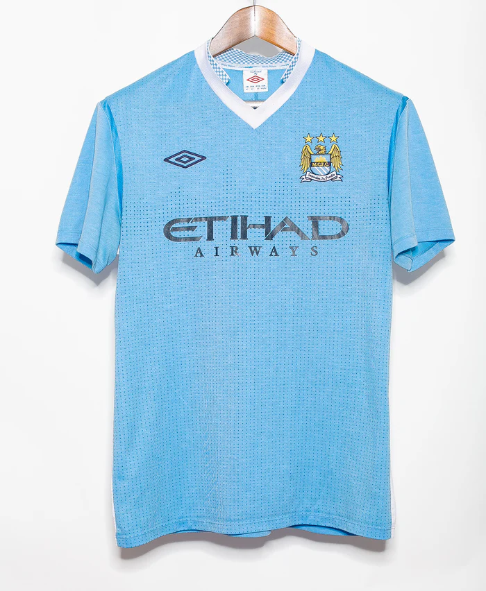 Kun Aguero Manchester City 2011/12 Home Original Retro Jersey