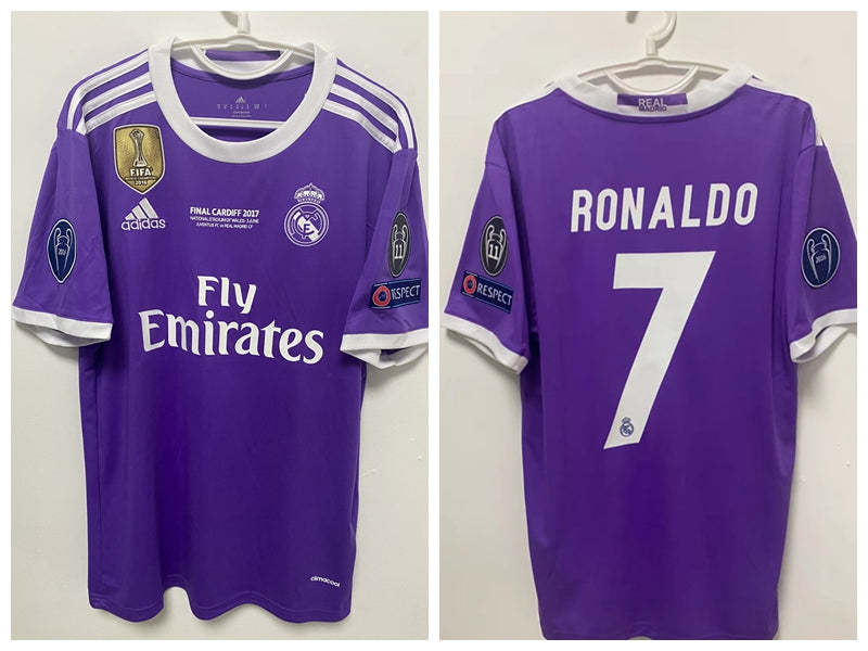 Cristiano Ronaldo CR7 Real Madrid 16/17 Away Original Retro Jersey Purple