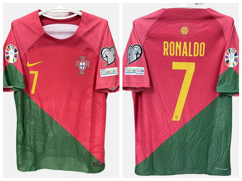 Cristiano Ronaldo CR7 Portugal National Team 2022 European Cup Home Original Retro Jersey
