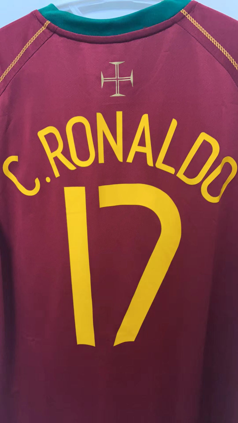 Cristiano Ronaldo CR7 Portugal National Team 2006 Home Original Retro Jersey
