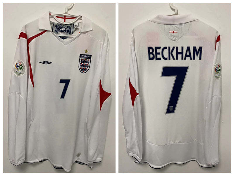 David Beckham England National Team 2006 Home Original Retro Jersey