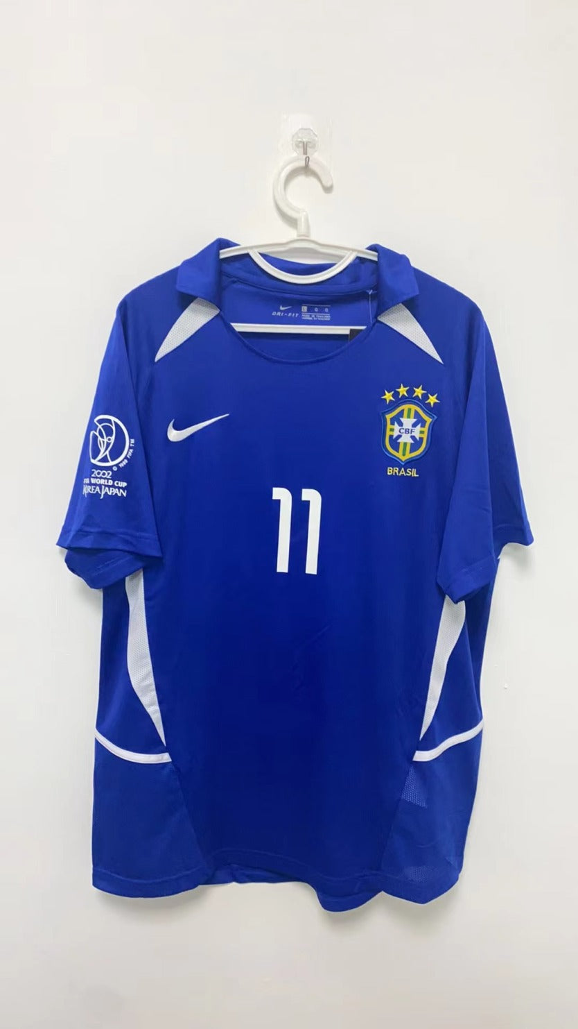 Ronaldinho Brazilian National Team 2002 away game Original Retro Jersey