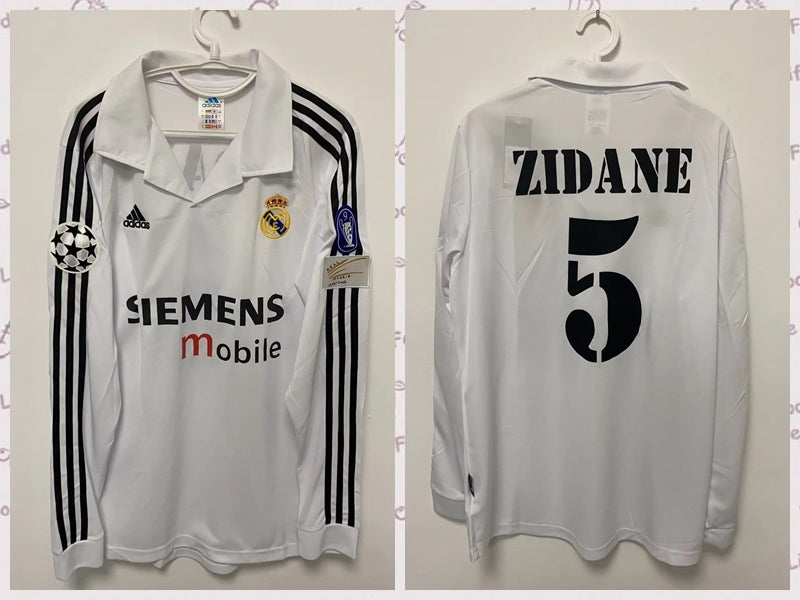 Zidane Real Madrid 02/03 Home Original Retro long sleeve Jersey