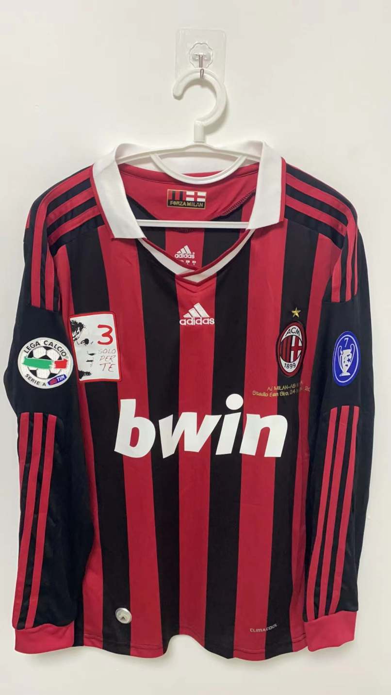 Ronaldinho AC Milan 09/10 Maldini Memorial Match Home Original Retro Jersey