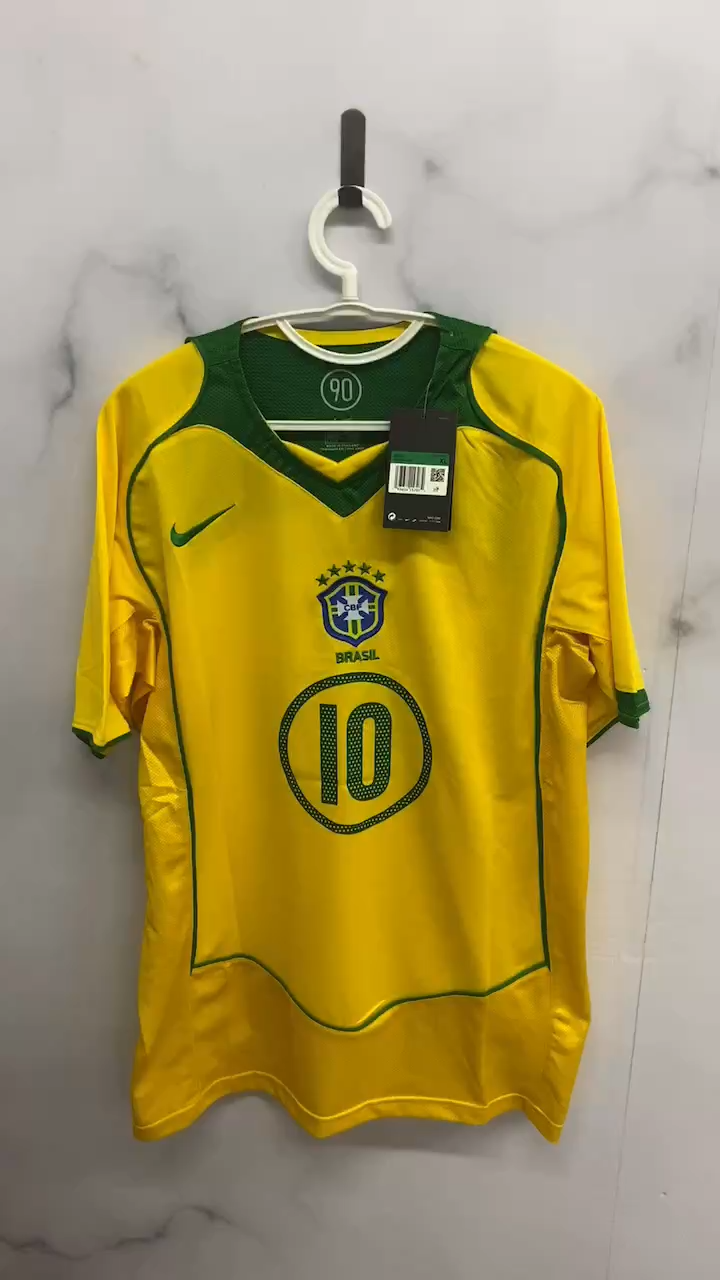 Ronaldinho Brazilian National Team 2004 Home Original Retro Jersey