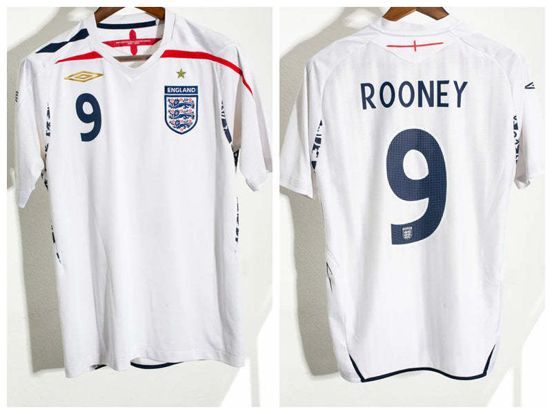 Wayne Rooney England National Team 2008 Home Original Retro Jersey