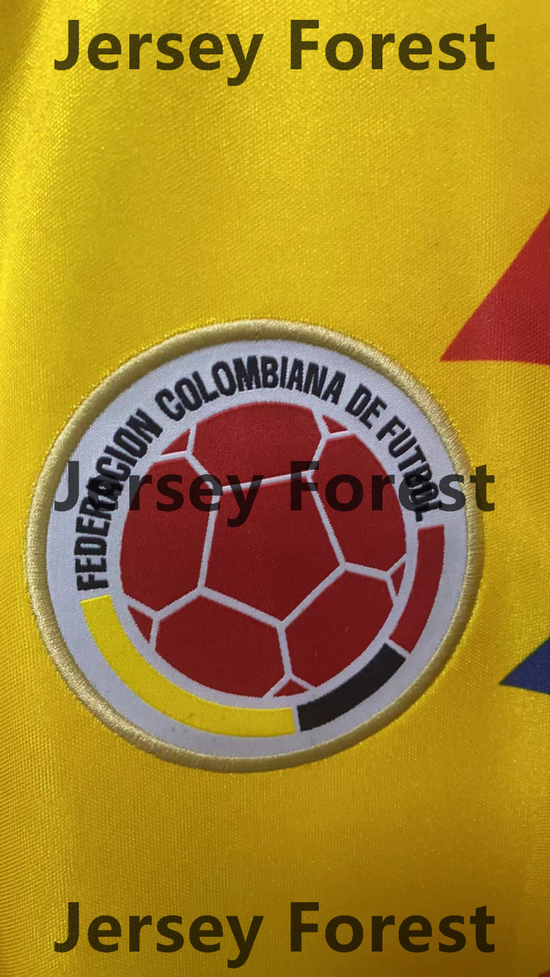 Carlos Valderrama 1990 Colombia National Team Home #10 Original Retro Jersey