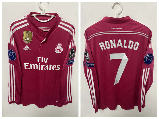 Cristiano Ronaldo CR7 Real Madrid 14/15 Away Original Retro Jersey