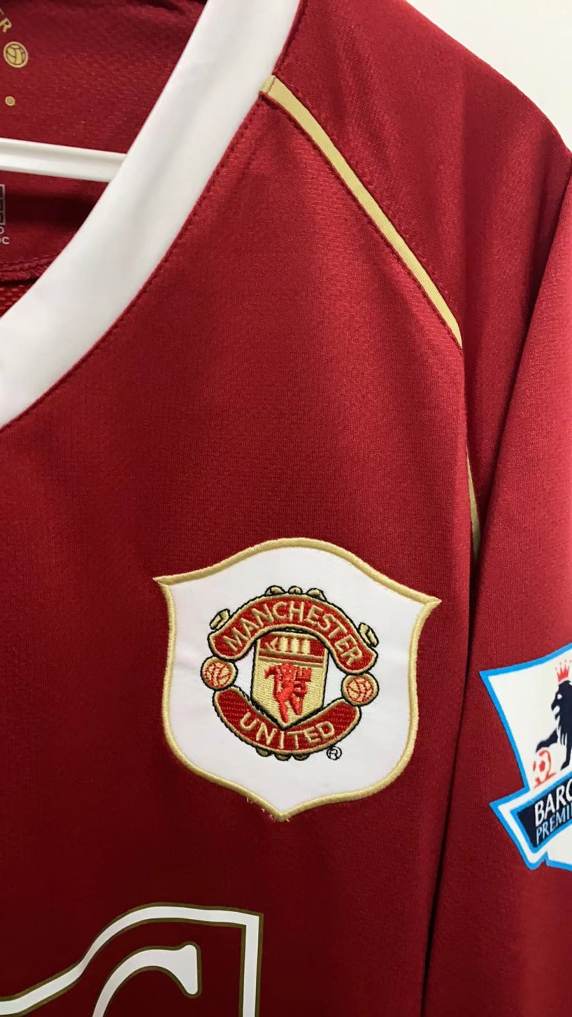 Cristiano Ronaldo CR7 Manchester United 06/07 Home Long sleeve Retro Jersey