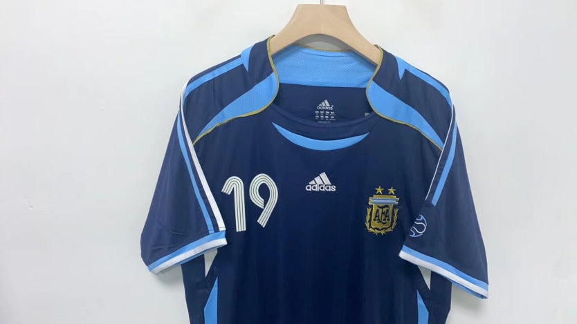 Messi Argentina National Team 2006 World Cup Away Original Retro Jersey