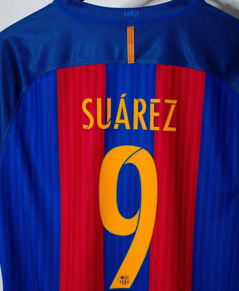 Luis Suarez Barcelona 16/17 Home Original Retro Jersey