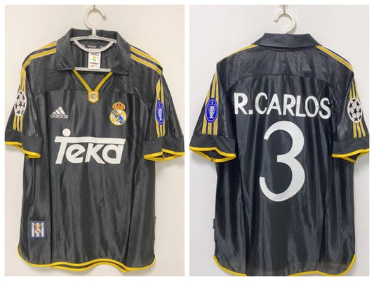 R.Carlos Real Madrid 98/00 Away Original Retro Jersey