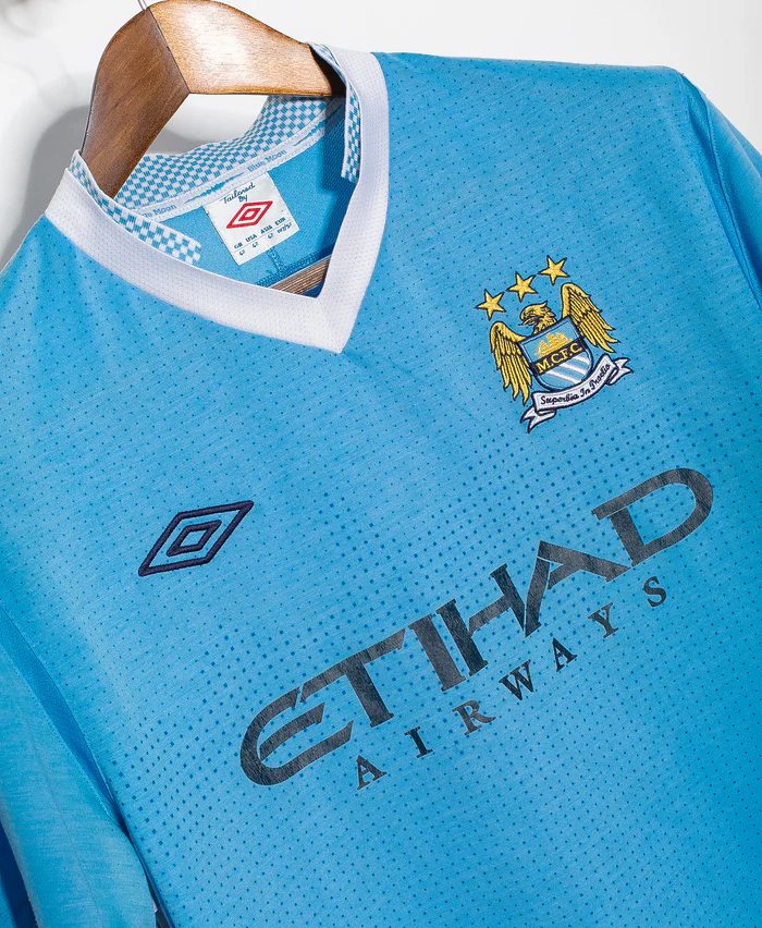 Kun Aguero Manchester City 2011/12 Home Original Retro Jersey