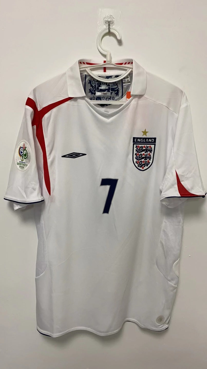 David Beckham England National Team 2006 Home Original Retro Jersey
