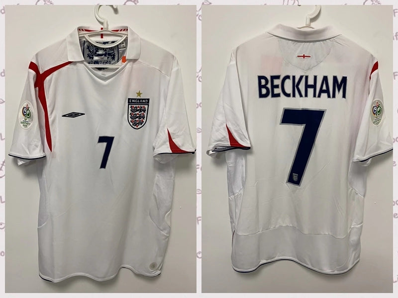 David Beckham England National Team 2006 Home Original Retro Jersey