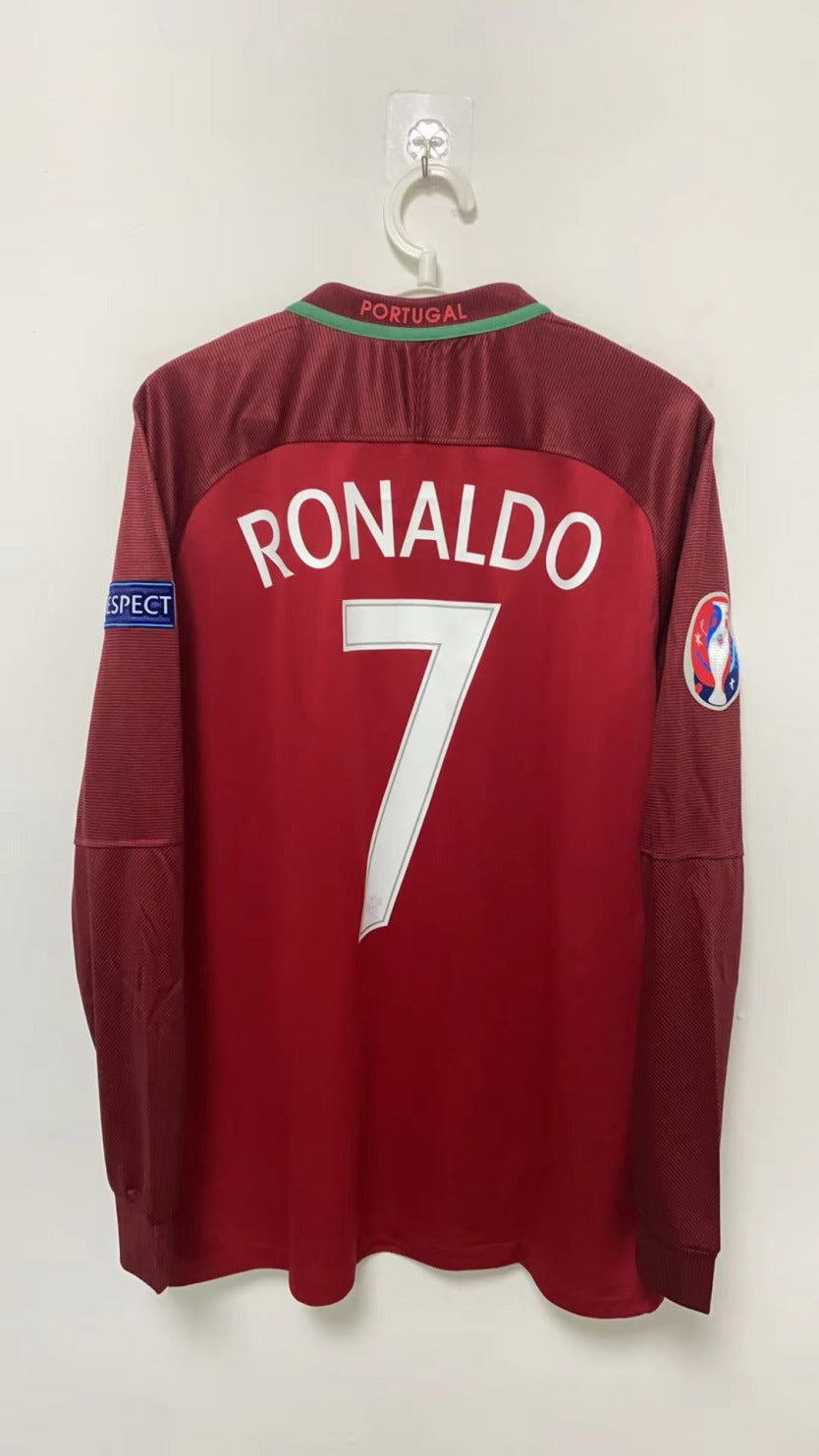 Cristiano Ronaldo CR7 Portugal National Team 2016 Home Original Retro Jersey