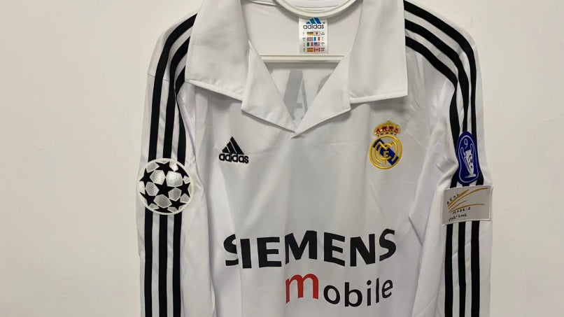 Zidane Real Madrid 02/03 Home Original Retro long sleeve Jersey
