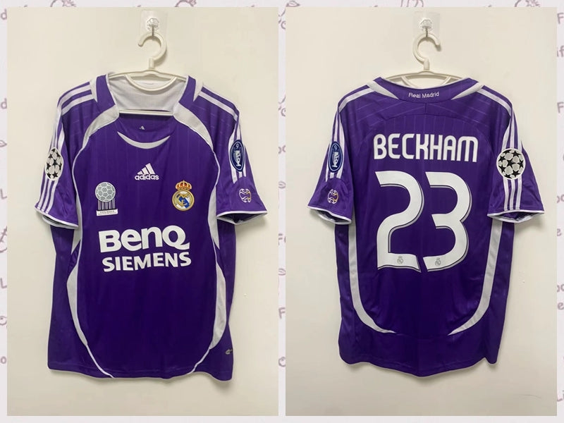 David Beckham Real Madrid 06/07 Fourth away Original Retro Jersey